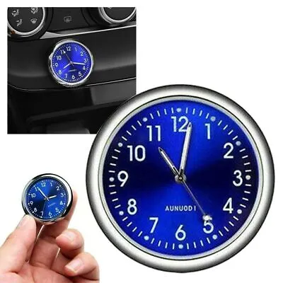 1pc Mini Blue Clock Quartz Analog Watch Stick-On Clock Car Interior Accessories • $11.86