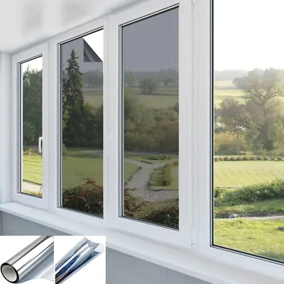 £3.29 • Buy One Way Mirror Window Film Home Reflective Privacy Solar Tint Foil Glass Sticker