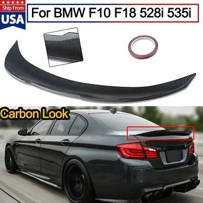 FOR 11-16 BMW F10 528i 535i 535d 550i M5 V2 Carbon Color Highkick Trunk Spoiler • $79.99