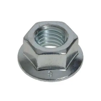 Zinc Plated M8 (8mm) Metric Coarse High Tensile Hex Serrated Flange Nut • $7