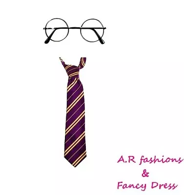 Harry Potter Tie And Glasses Fancy Dress Accessories School Kids World Book Day • £7.89