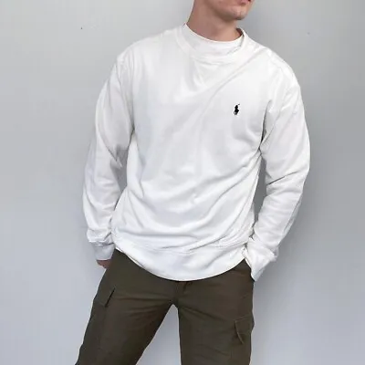 £26.99 • Buy Vintage Polo Ralph Lauren Sweatshirt Mens Size XL White Lightweight Crewneck.
