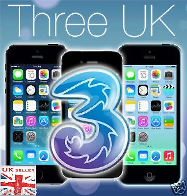 Factory Permanent Unlocking Service For IPhone 4S5 5S 5C 6 6 Plus On (3) UK • £9.99