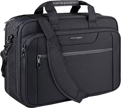 Premium Laptop Bag 17.3  Inch Expandable Briefcase Large Travel Water-Repellent • $62.25