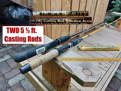 TWO Vintage Rods – SOUTH BEND BLACK BEAUTY 5'5” #3025 & EAGLE CLAW WE101 5'5  • $50