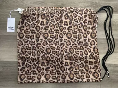 Unique Vintage Leopard Brown Print Wrap Swim Sarong Coverup One Size • $34.99