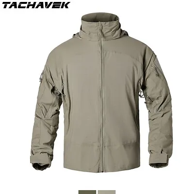 Windbreaker Men's Soft Shell Jacket Tactical PCU L5 Military Army Hooded Hiking • $72.98