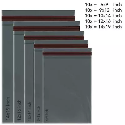 £7.99 • Buy 50 MIXED SIZES Grey Postage/Poly/Postal Mailing Bags/Sacks/Envelopes Self Seal