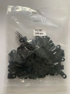 £4.99 • Buy P Clip 3/16 - 4.8mm Black Plastic Pack 100