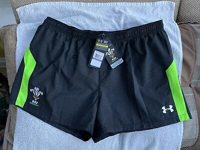 Under Armour Wales 7’s Away Rugby Shorts 2011-12 Size XXL Brand New With Tags • £30