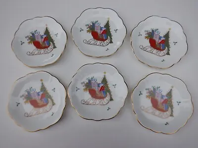 Mikasa  Christmas Cheer  Horsd'Oeuvre Appetizer Dessert Plates 5.5  ~ (6) • $28