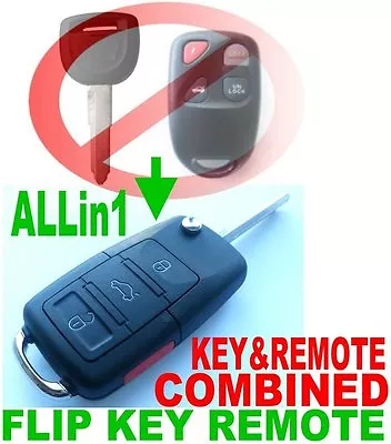 EURO ALin1 FLIP KEY REMOTE FOR MAZDA 6 4DOORS ALARM CLICKER FOB CHIP TRANSMITTER • $39.99