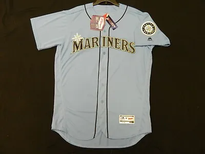 Authentic Seattle Mariners Alternate LIGHT BLUE Flex Base Jersey 50 • $125