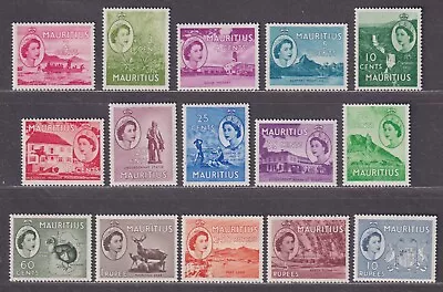 Mauritius Scott 251-265 LH OG 1953-1954 Queen Elizabeth II Pictorial Set SCV $65 • $15