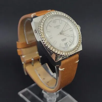 Zodiac 1882 Seadragon Quartz Men's Watch ZO2903 100m Silver & Brown Leather Band • $169