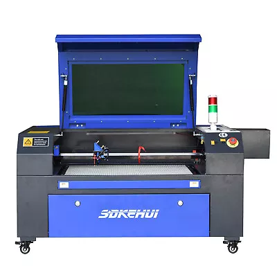 New 80W 700x500mm CO2 Laser Engraving Machine Cutting Engraver Cutter W/ Wheels • £2099.98