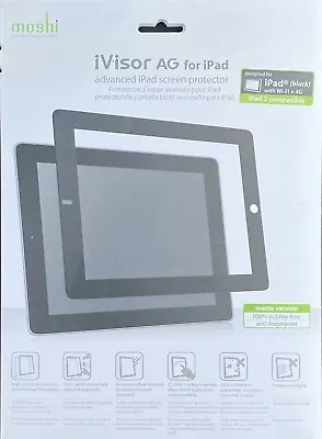 Moshi IVisor Screen Protector AG For IPad 2/3/4 - Black • $10