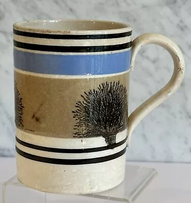 Mocha Ware Tree Seaweed Tankard Mug 19th Century • $200