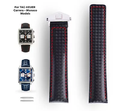 TAG Heuer  20mm High-Quality Leather Strap + Clasp For Monaco F1  Aquaracer • £34.99