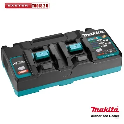 Makita DC40RB/2 40v Max XGT Twin Port Charger 240v 191N14-5 Double Charging • £122.99