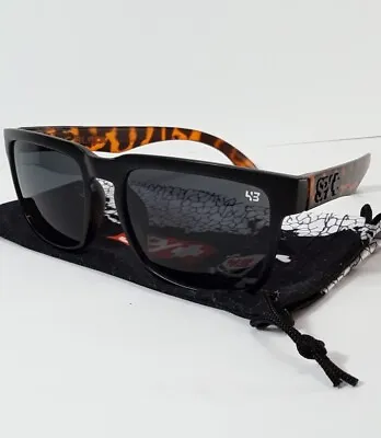 SPY Matte Black & Leopard PROMO Sunglasses Ken Block Helm Spy Optics Mens Womens • $17.89