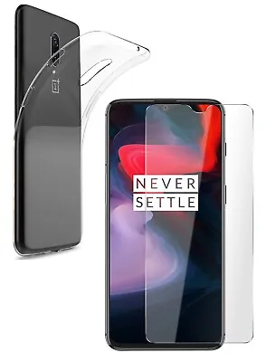 For ONEPLUS 6T CLEAR CASE + TEMPERED GLASS SCREEN PROTECTOR SHOCKPROOF COVER 1+ • $9.69