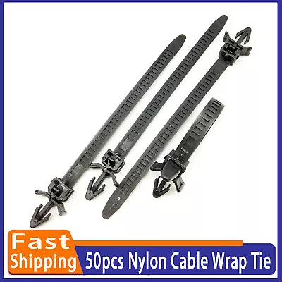 50PCS Universal Automotive Cable Strap Push Mount Wire Tie Retainer Clip Clamp • $7.89