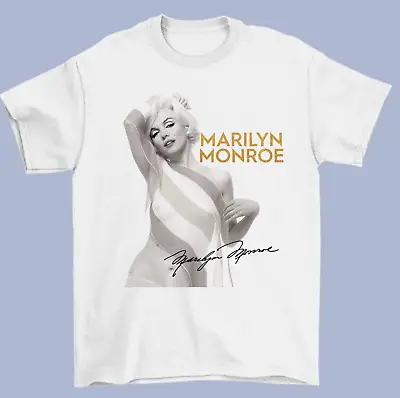 Marilyn Monroe Signature Cotton White Men T- Shirt S-5XL HP38 • $16.89