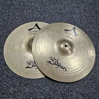 Hi-Hat Cymbals 14  Zildjian A Custom USED! RKAH210224 • £248.99