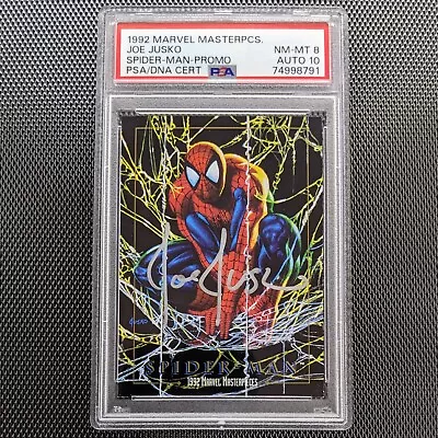 1992 Marvel Masterpieces Promo Spider-Man PSA 8 Jusko AUTO 10 Pop 5 None Higher • $200