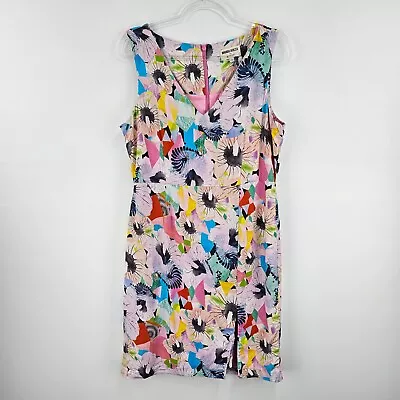 Gorman Miranda Skoczek Dress Womens 14 Multicoloured Floral Front Slit Stylish • $34.99