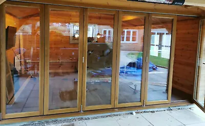 New High Quality Oak Double Glazed Bifold Doors *4200x2090*  07703679749  Zibby • £2950