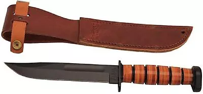 Ka-Bar 1317 Dog's Head Utility Knife W/Sheath Brown 12  • $90.43