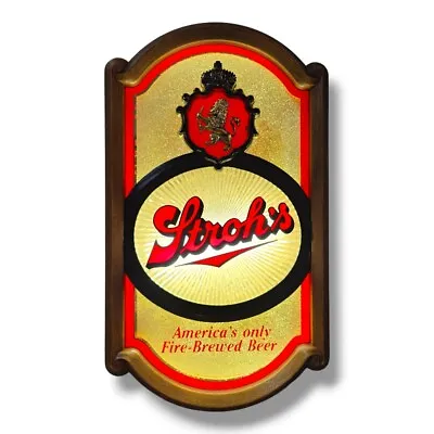 1986 Stroh's Fire-Brewed Beer Motion Lighted Sign Works Great Starburst  • $178.99