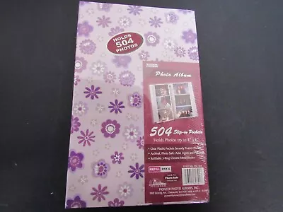 NEW Pioneer STC-504 3-Ring 4  X 6  Photo Album Purple Flowers • $12.95