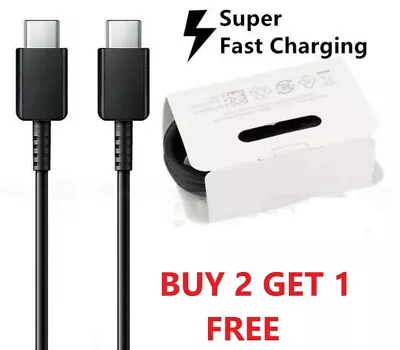 £3.29 • Buy Samsung Galaxy Type C To C Note 20 S20 S21 Ultra Super Fast Usb C Charger Cable