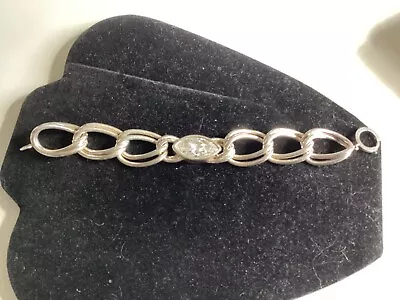 Vintage JB Double Silver Sterling Link Bracelet • $32.99