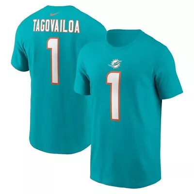 NWT Nike Tee Men XL Tua Tagovailoa Miami Dolphins Licensed Teal Jersey T Shirt • $27.99