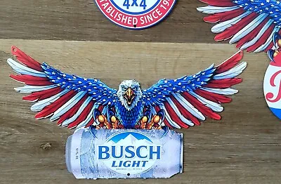 Busch Light Beer American Eagle Metal Sign 15.5x9 In Man Cave Bar Wall Decor New • $27.77
