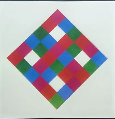 MAX BILL - 1980 Serigraphy  GROUP OF FOUR COLOR EDGES& • $63.93