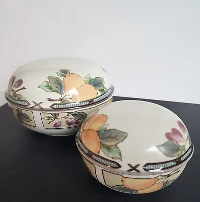 2 Mikasa Intaglio Garden Harvest Sauce Trinket Dish With Cover • $35