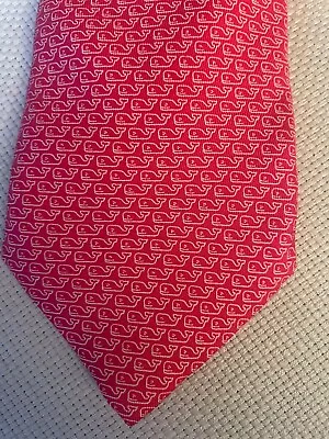Vineyard Vines Whale Logo Pink Tie 100% Silk Width: 3.5” Length: 59” • $18.99