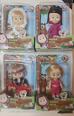 SET Of 4 Masha & The Bear – Masha Style - 5inch Dolls • $39.90