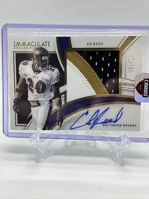 2023 Immaculate Ed Reed Player Used Jersey Auto /99 • $22.06