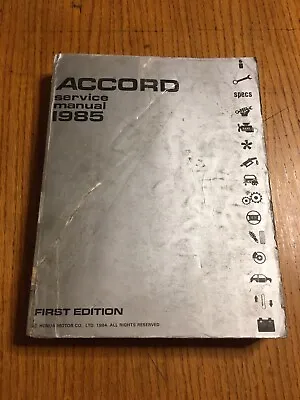 Honda Accord 1985 OEM Tune-up Shop Service Repair Manual Book Factory Workshop • $29.99