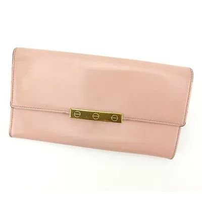 $285.20 • Buy Cartier Wallet Purse Long Wallet Pink Gold Woman Authentic Used Y3876