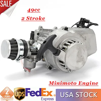 49cc 2 Stroke Engine Motor Pull Start Mini Gas Engine Starter Motor 1.3HP For P • $67.45