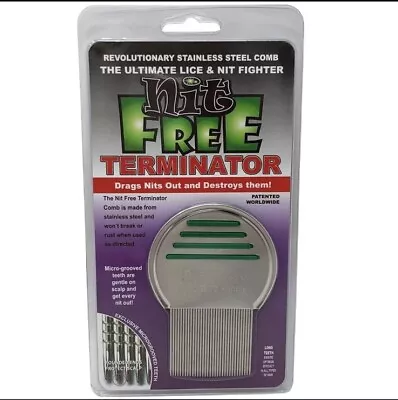 NEW Nit Free Brand Terminator Comb Head Lice Stainless Steel Uni-sex Essential • $8