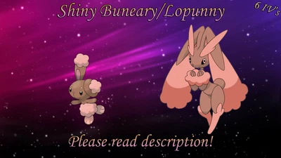 $2.99 • Buy Shiny Buneary/Lopunny 6IV - Pokemon X/Y OR/AS S/M US/UM Sword/Shield