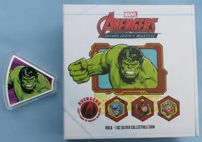 2023 Marvel Avengers Hulk 1oz .999 Fine Silver Niue $2 Coin 1 Troy Ounce .999 • $95.96